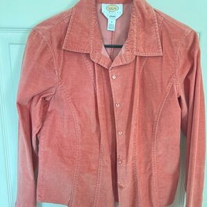 Talbots Pink and Orange Blazer Corduroy Classic